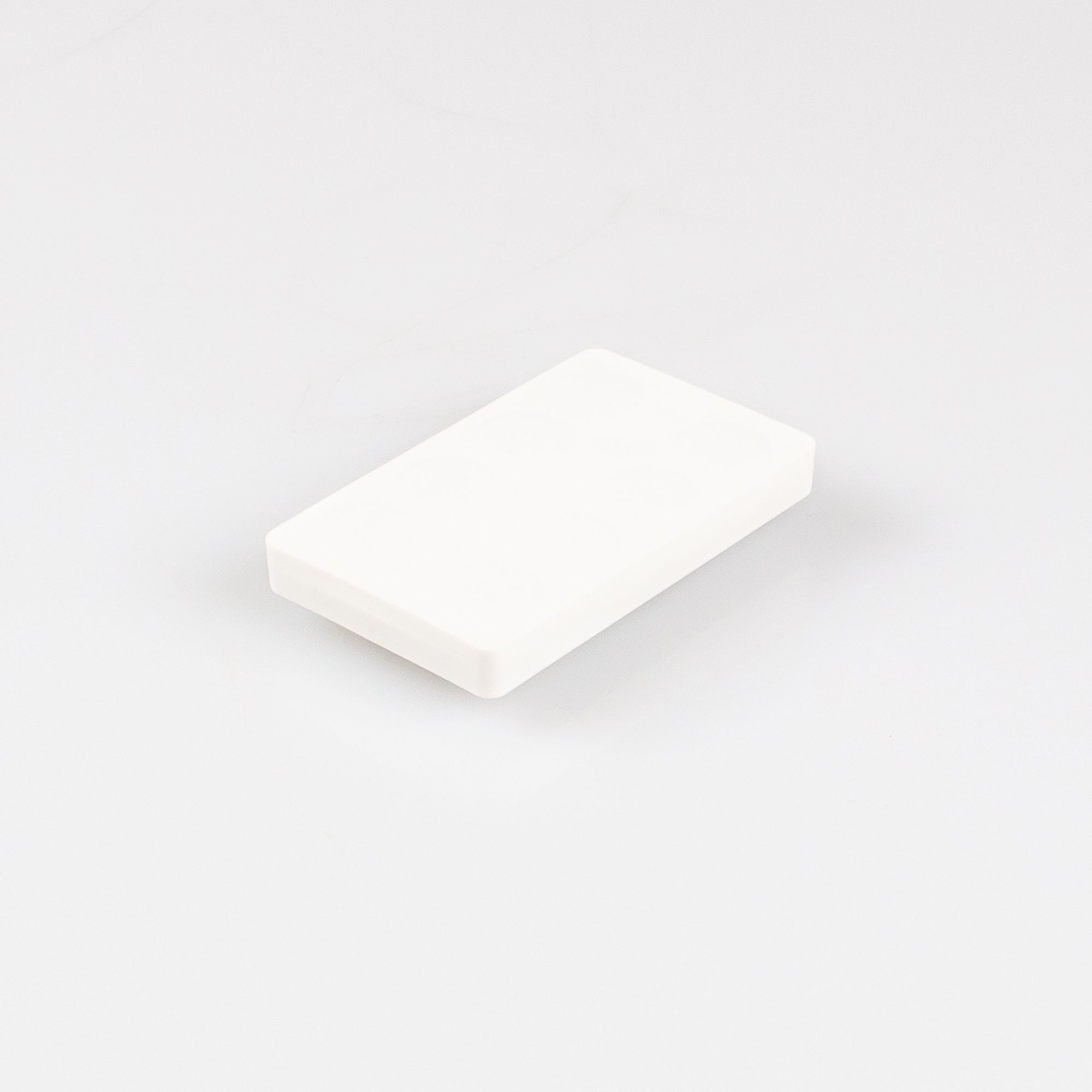 Gummiertes weißes Magnetsystem 74x45x8,5mm Gewindebuchse M5 Haftfläche