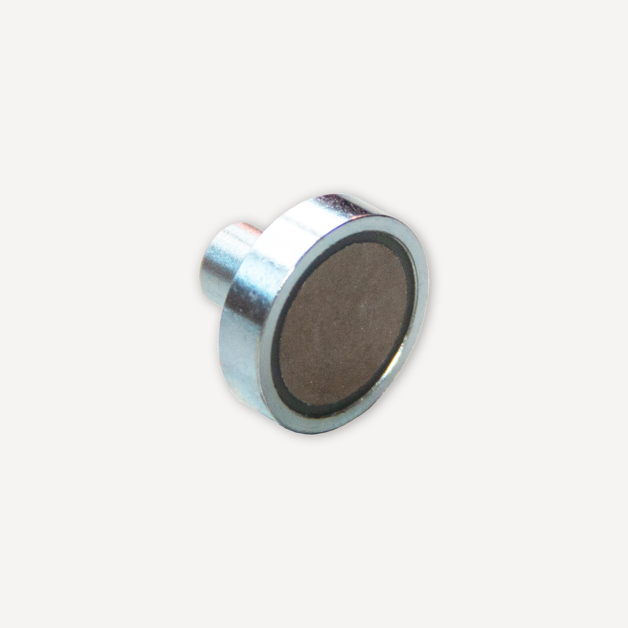 Flachgreifer aus Samarium-Cobalt Ø16x4,5mm mit Gewindebuchse M4 bis 200°C