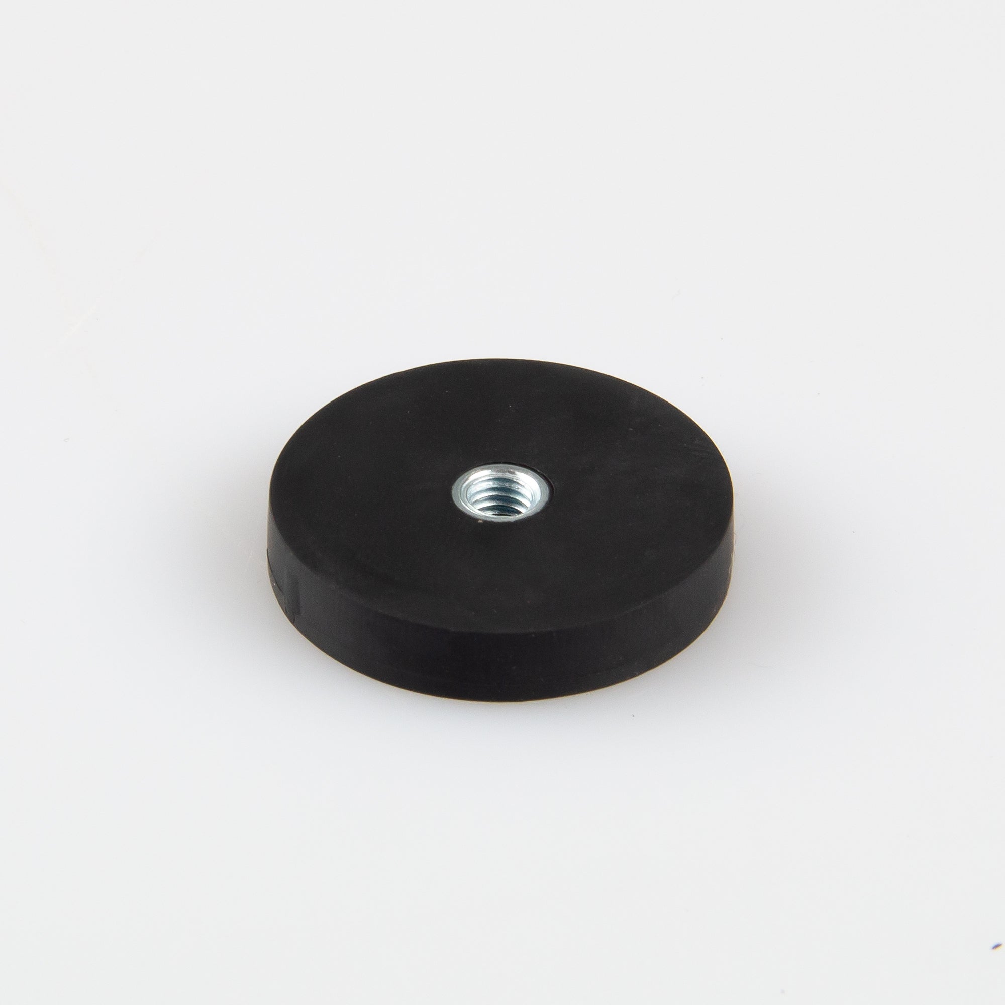 Gummiertes schwarzes Magnetsystem Ø31x6mm mit Innengewinde M5