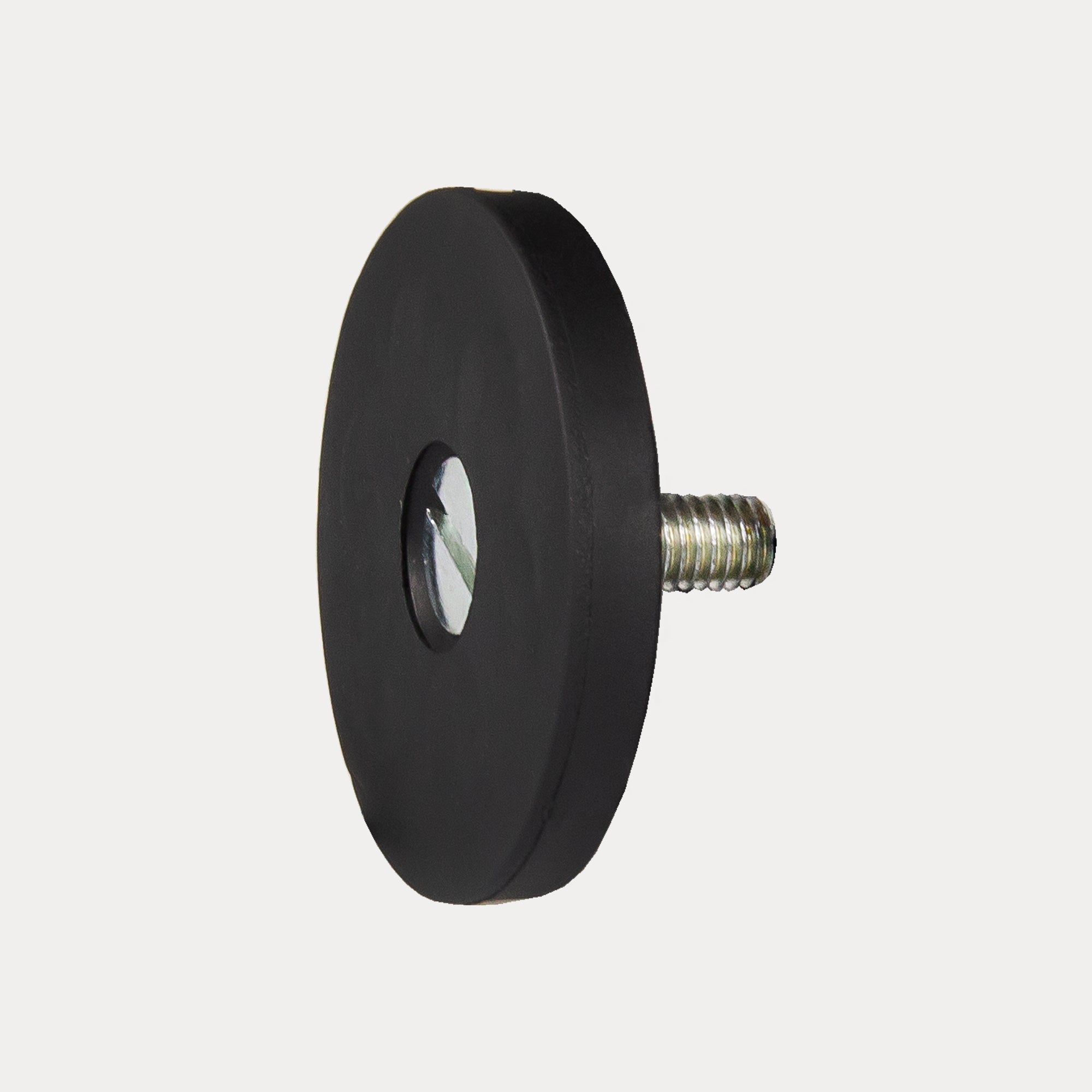 Gummierter Magnet Ø43x6mm mit konischer Senkung Montage mit Schraube