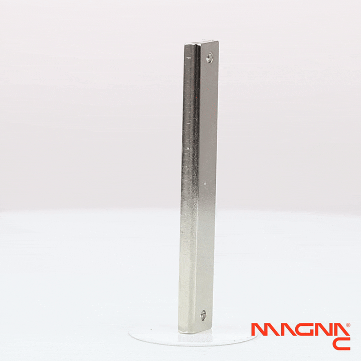 Neodym-Flachleiste 90x13,5x5mm mit konischer Senkung 360° Darstellung