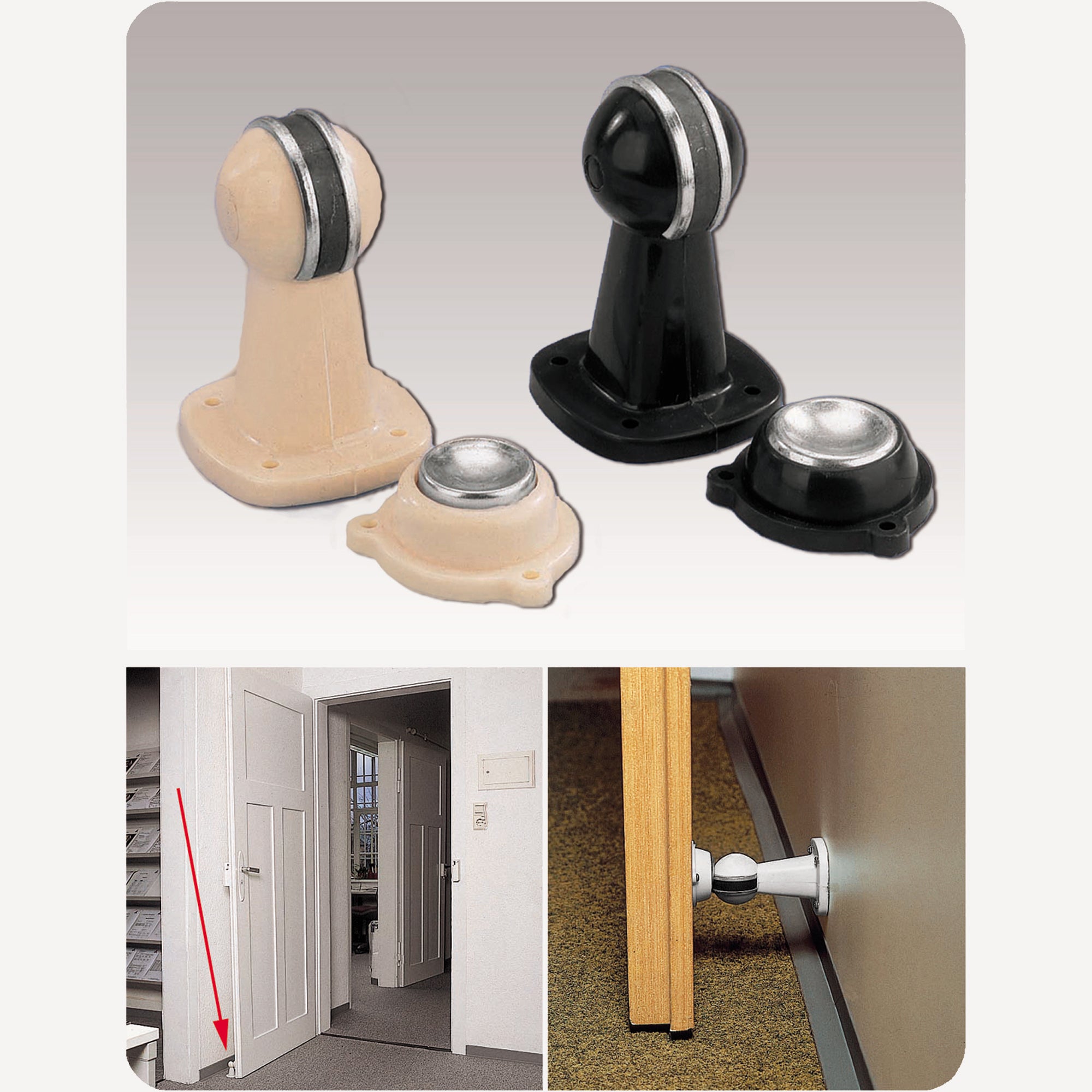 Tür-Halte-Magnet in beige Anwendung