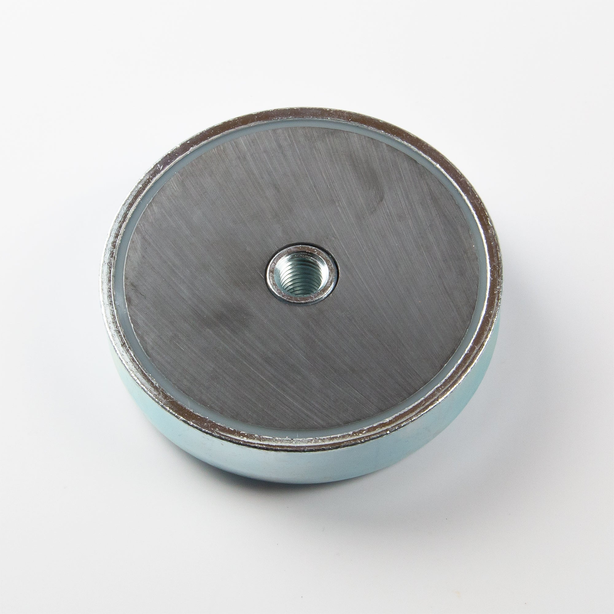 Ferrit Flachgreifer mit Innengewinde Ø80x18mm Haftfläche