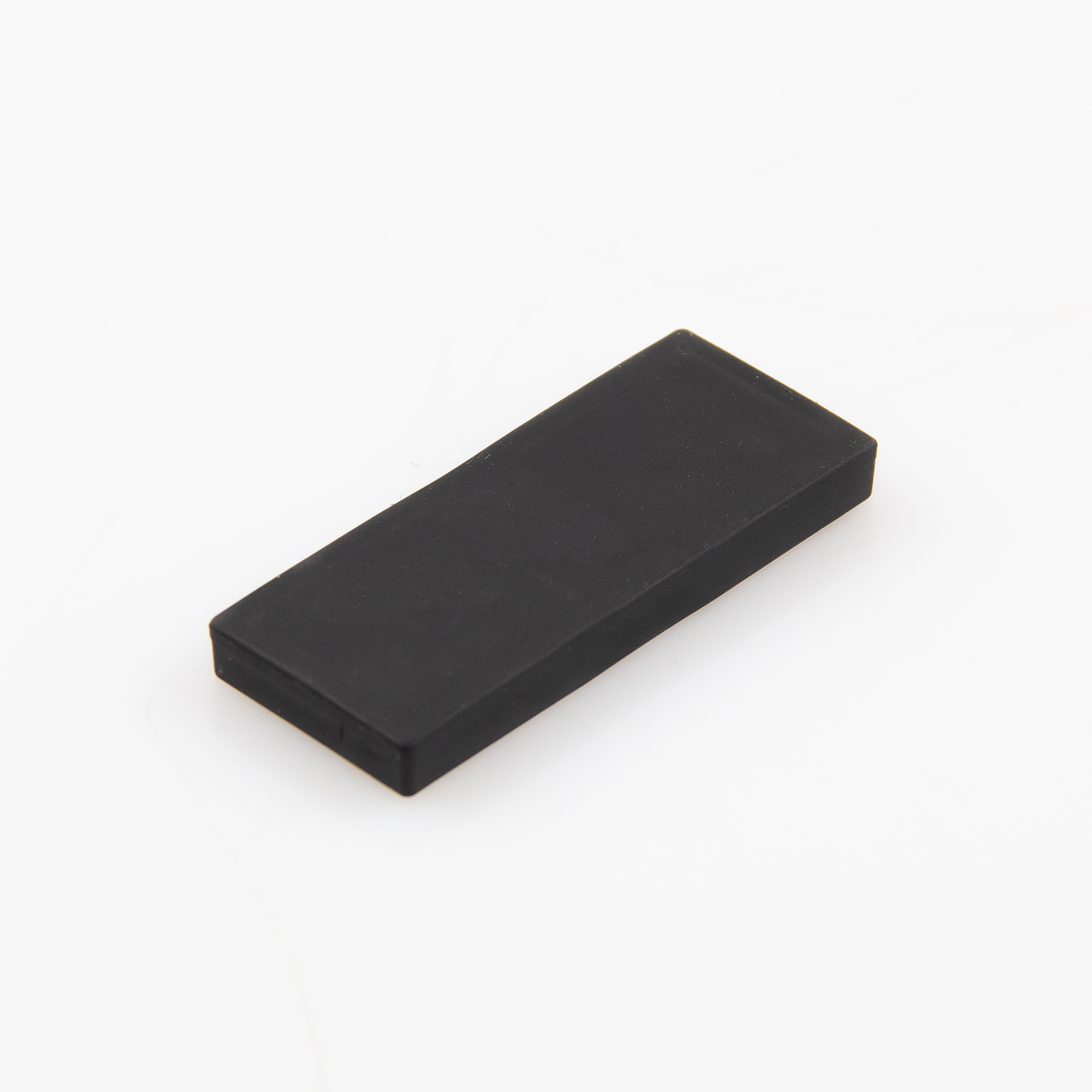 Gummiertes Magnetsystem 55x22,5x6mm mit Innengewinde M4, Farbe: schwarz