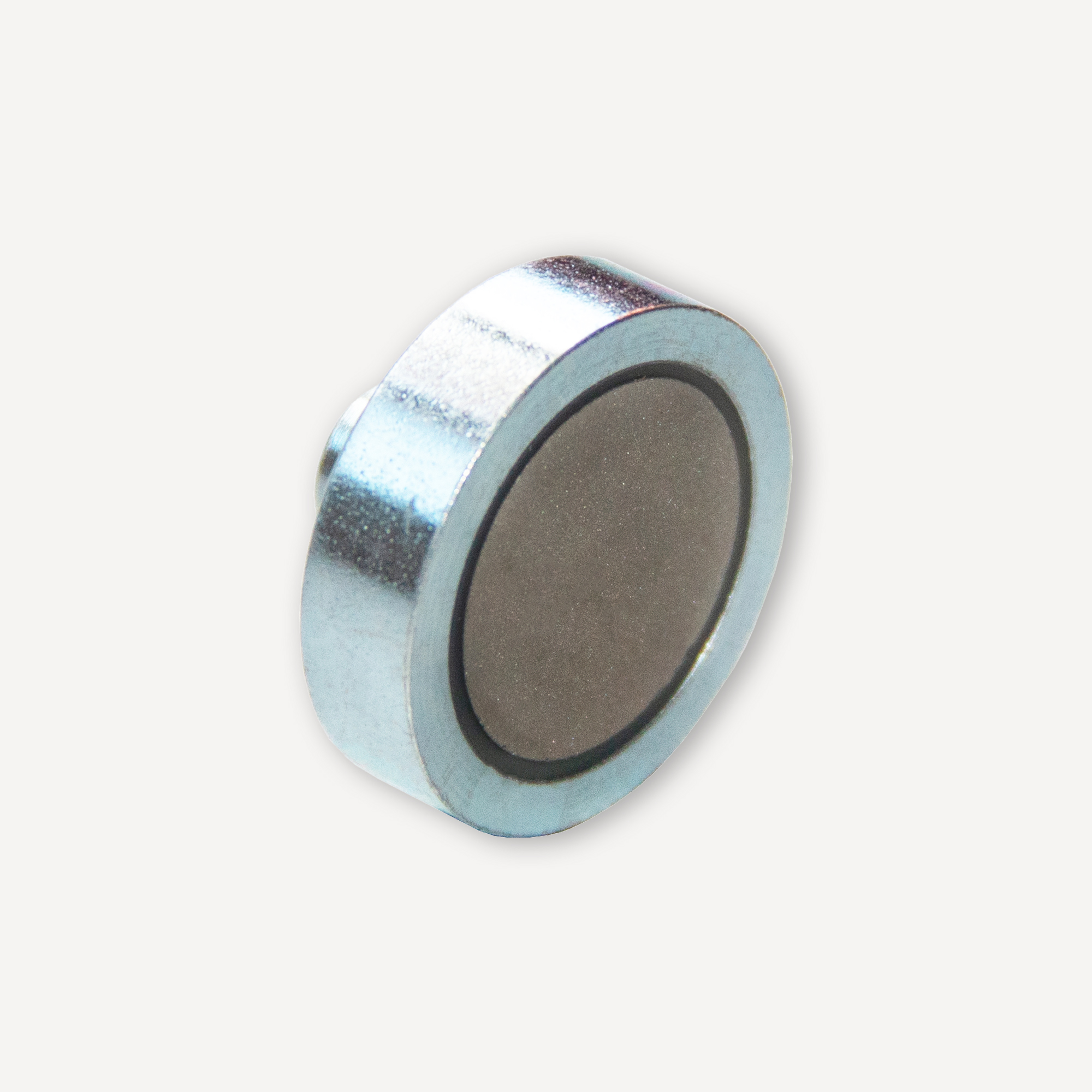 Flachgreifer aus Samarium-Cobalt Ø25x7mm mit Gewindebuchse M4 bis 200°C