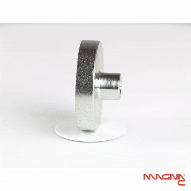 Neodym Topfmagnet Ø50x22mm mit Gewindebuchse 360 Grad Darstellung