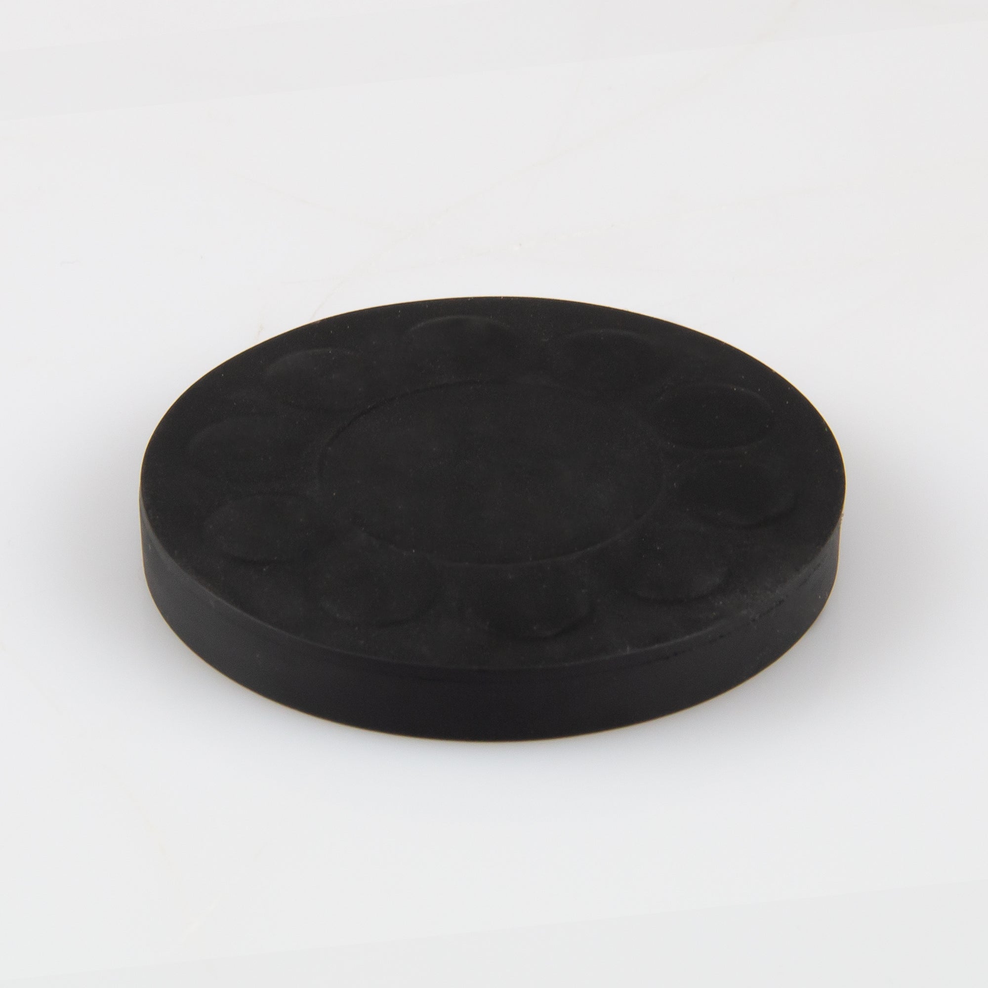 Gummiertes schwarzes Magnetsystem Ø57x7,6mm mit Innengewinde M5 Haftfläche