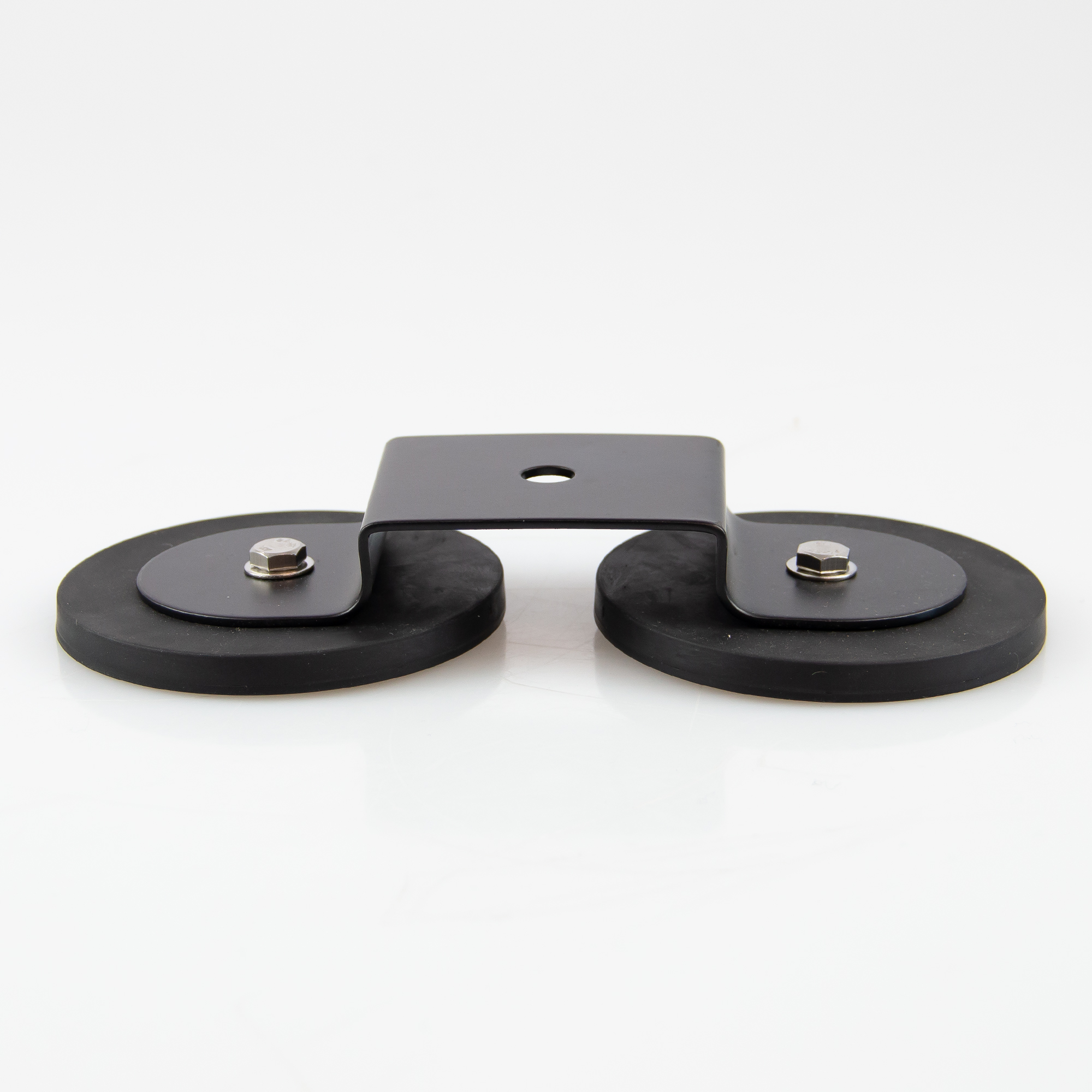 Magnetfuss mit Montagehalterung und 2 gummierten Magneten Ø88mm