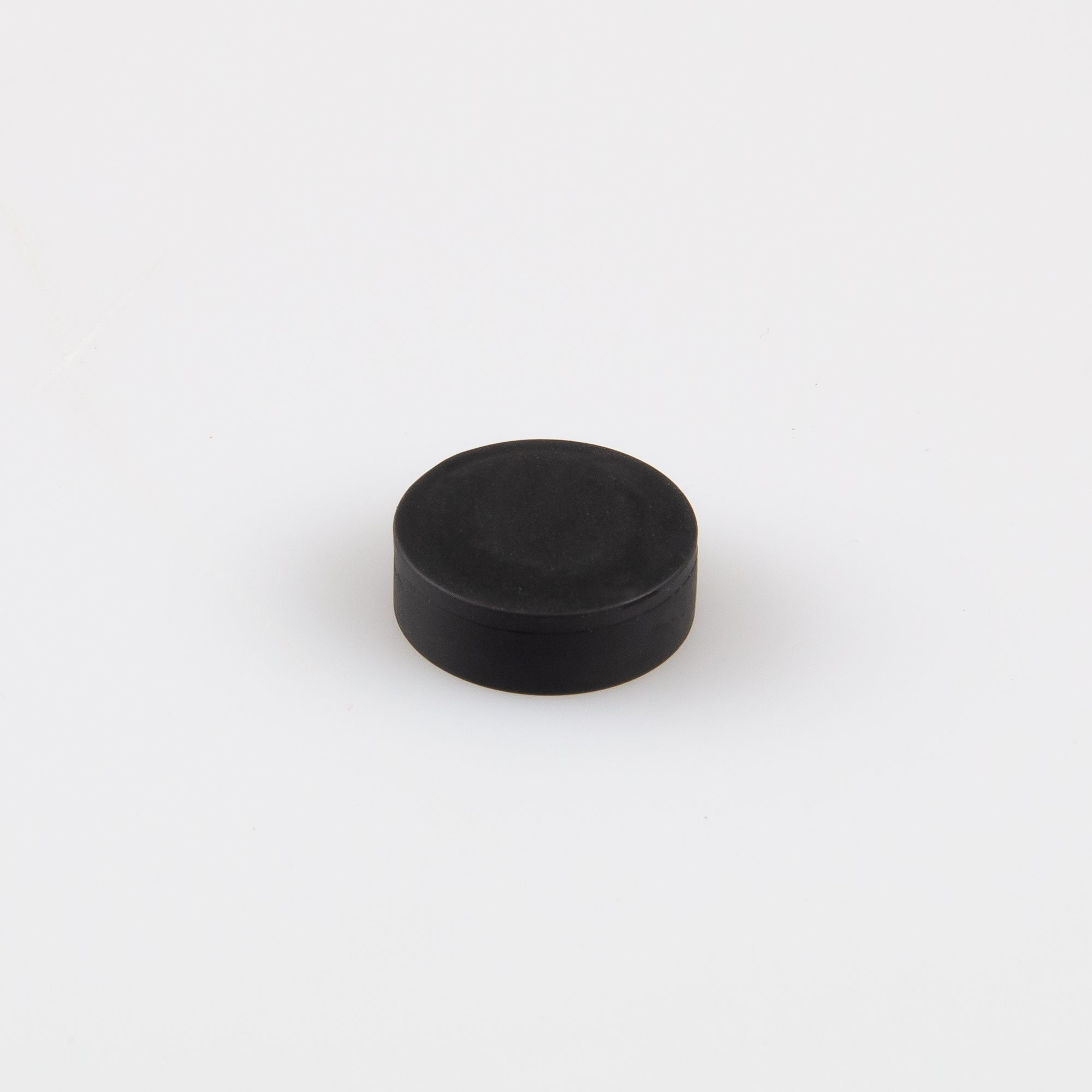 Gummiertes schwarzes Magnetsystem Ø18x6mm mit Innengewinde M4 Haftfläche