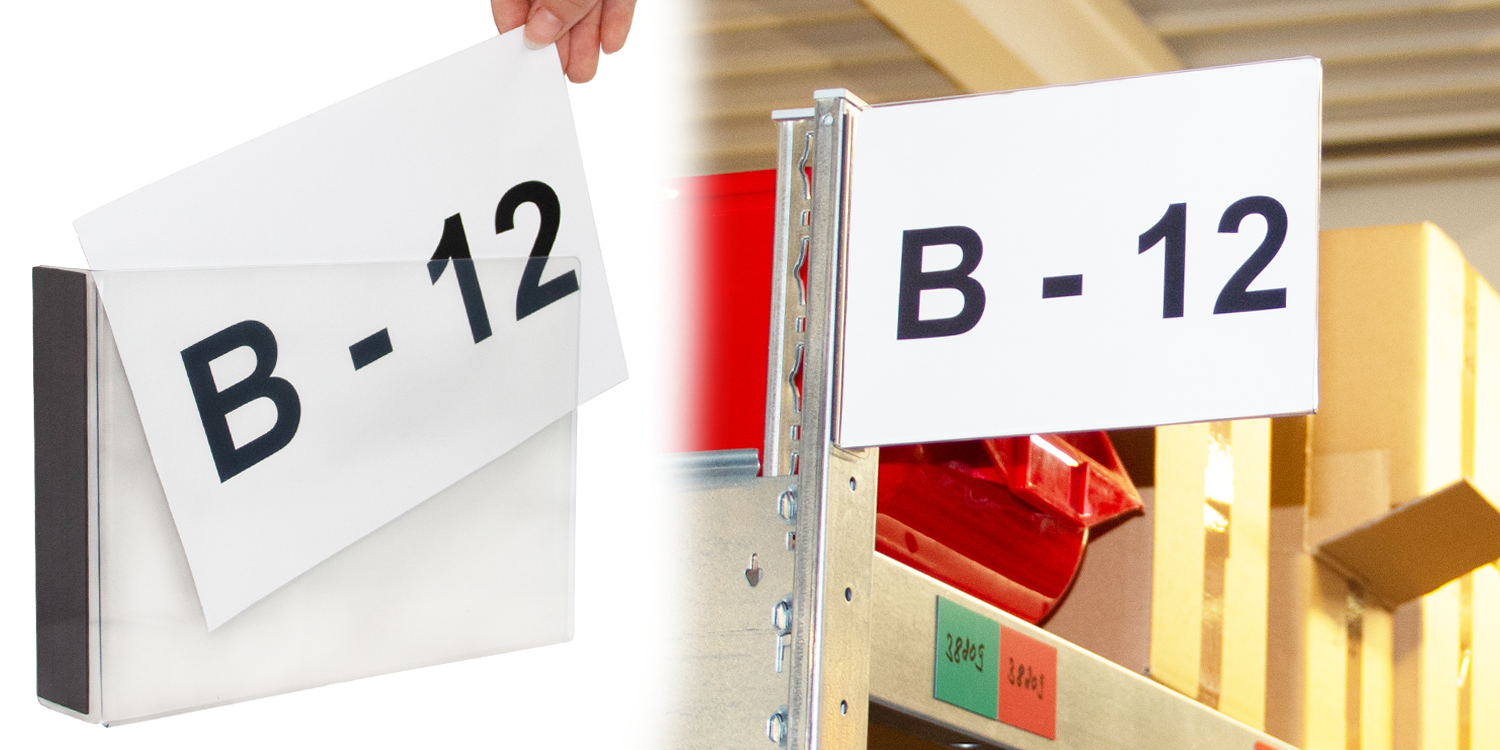 Magnetisches Fahnenschild für Regalkennzeichnung