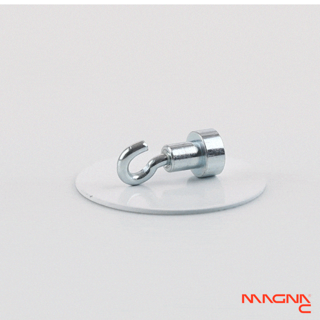 Neodym-Flachgreifer Ø10x4,5mm mit Haken 360° Darstellung