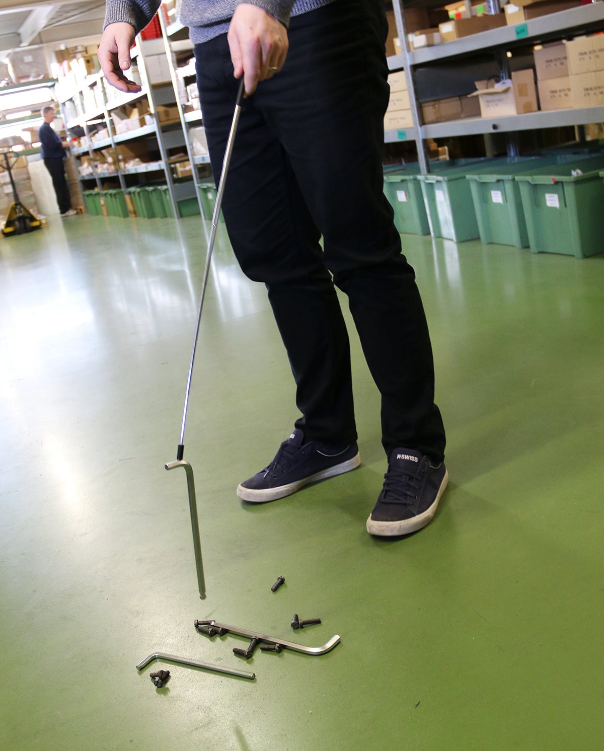 Teleskop-Suchmagnet mit Kugelschreiber Länge 535mm Anwendung