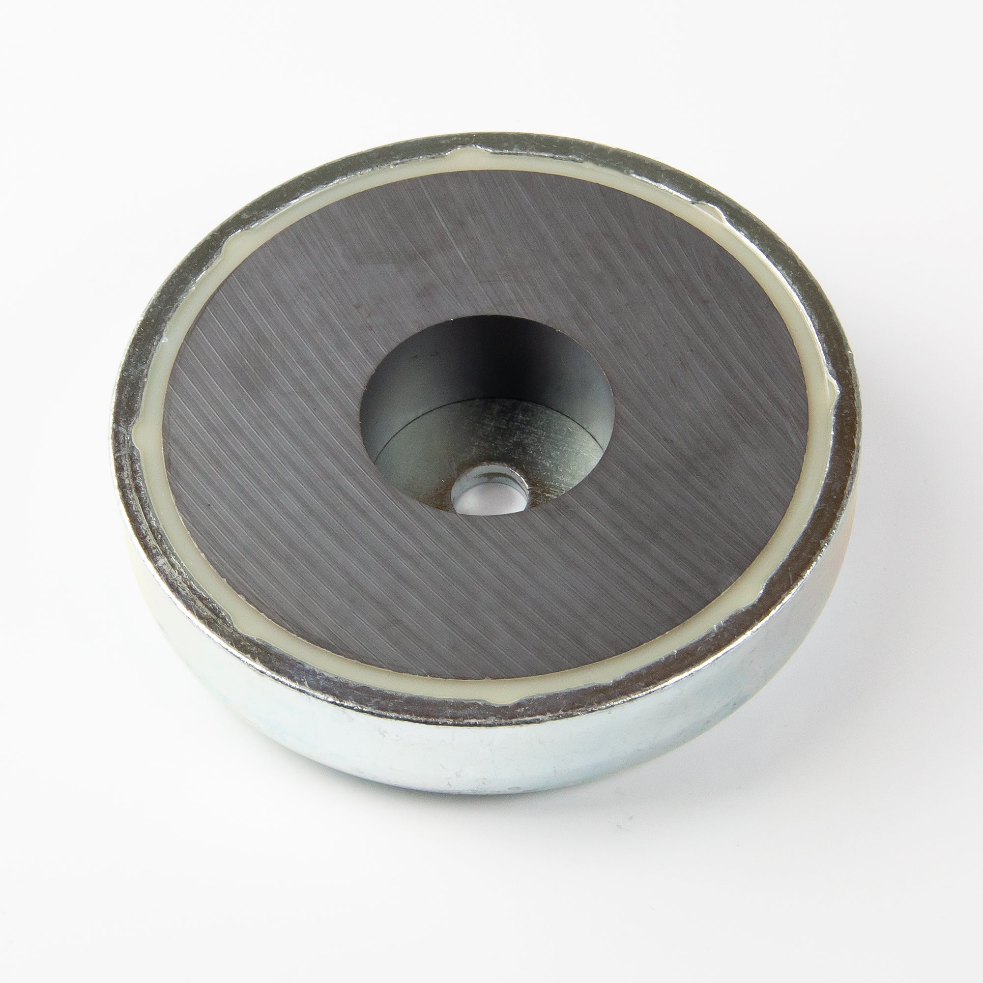 Ferrit Flachgreifer Ø100x22mm mit zylindrischer Senkung Haftfläche