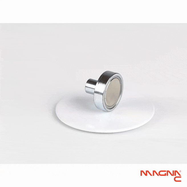 Neodym Topfmagnet Ø16x11,5mm mit Gewindebuchse 360 Grad Darstellung