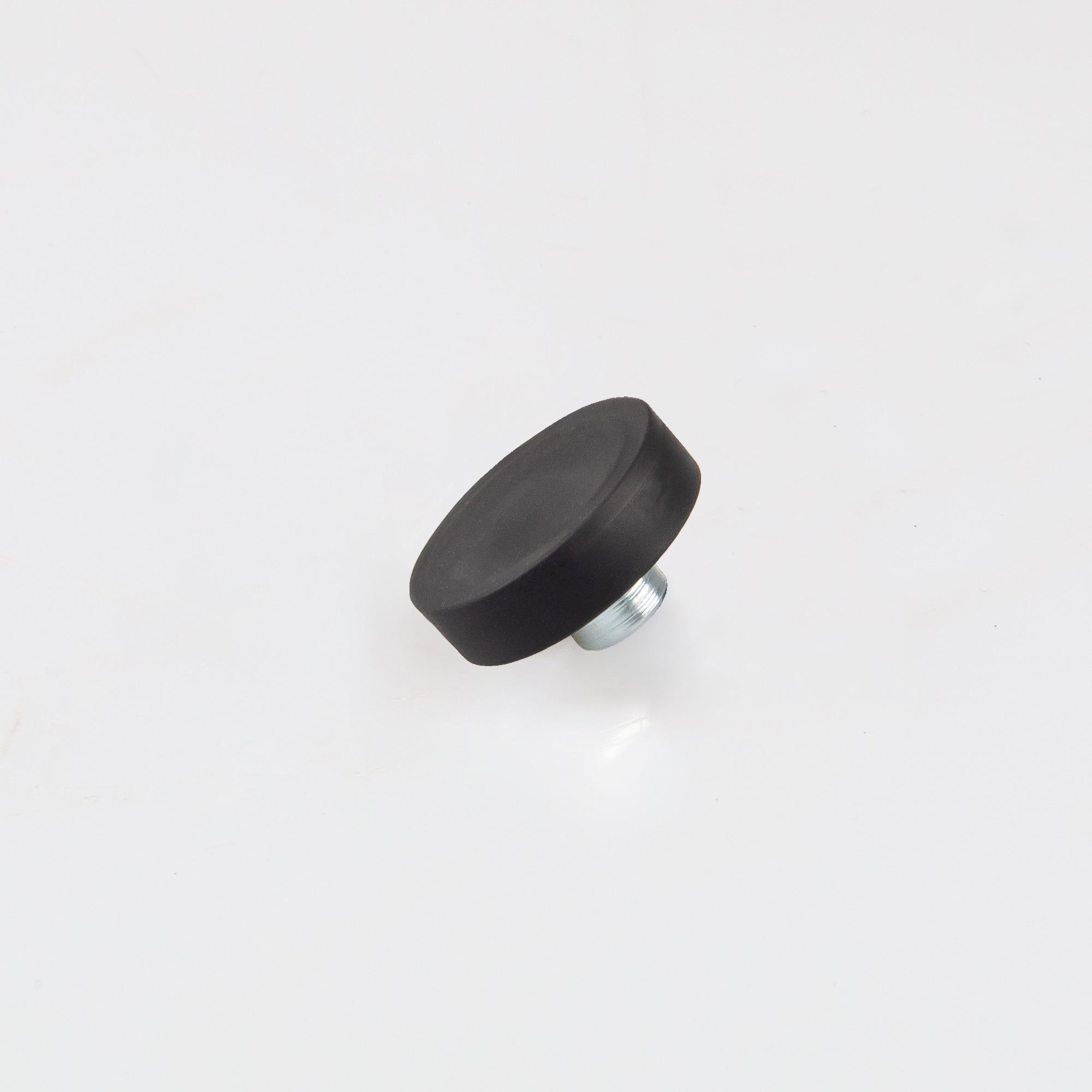 Gummiertes schwarzes Magnetsystem Ø22x6mm mit Gewindebuchse M4 Haftfläche