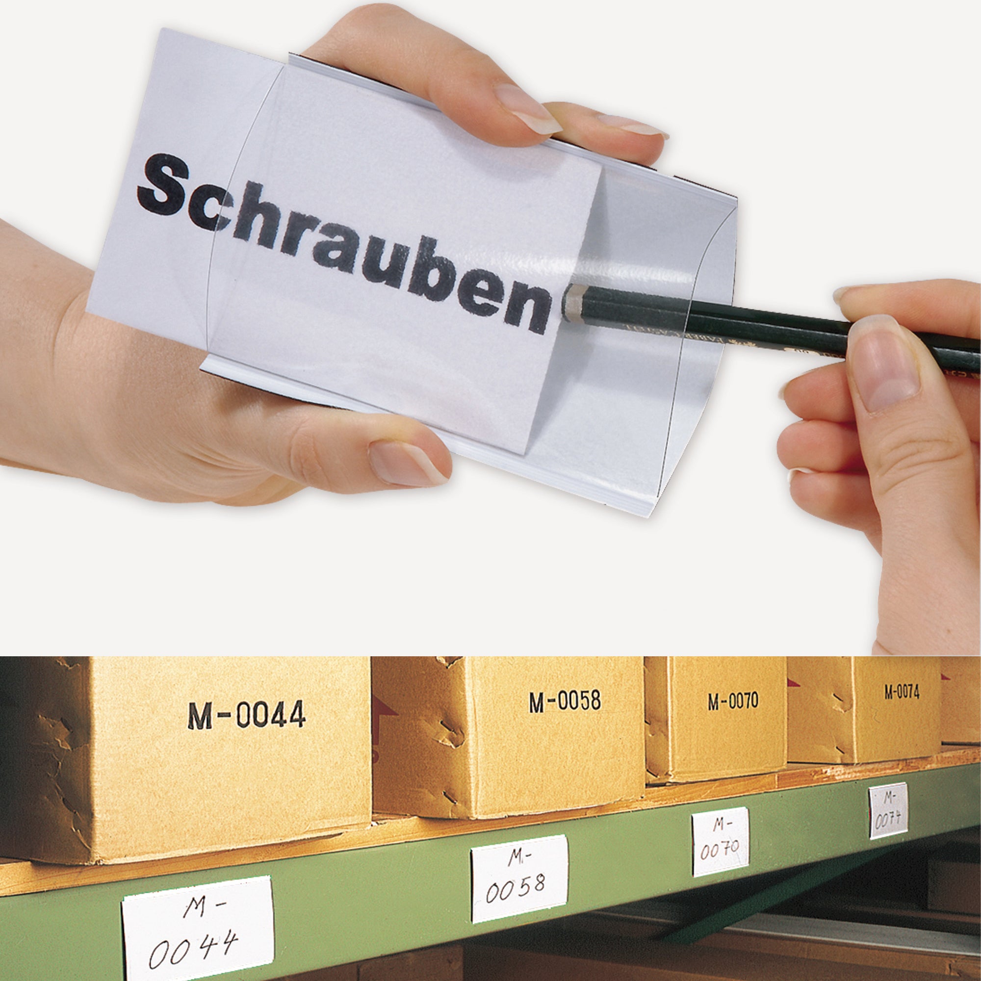Magnetschild mit Einschub seitlich Anwendung