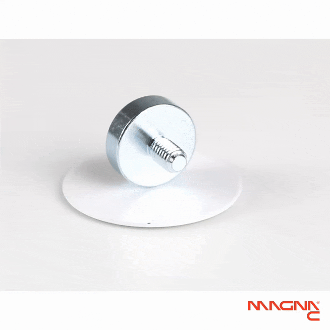 Neodym Flachgreifer mit Gewindezapfen Ø20x6mm 360° Anblick