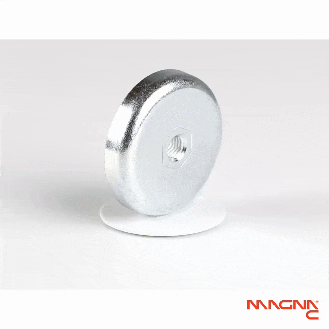 Neodym Topfmagnet Ø47x9,2mm mit Innengewinde 360 Grad Darstellung