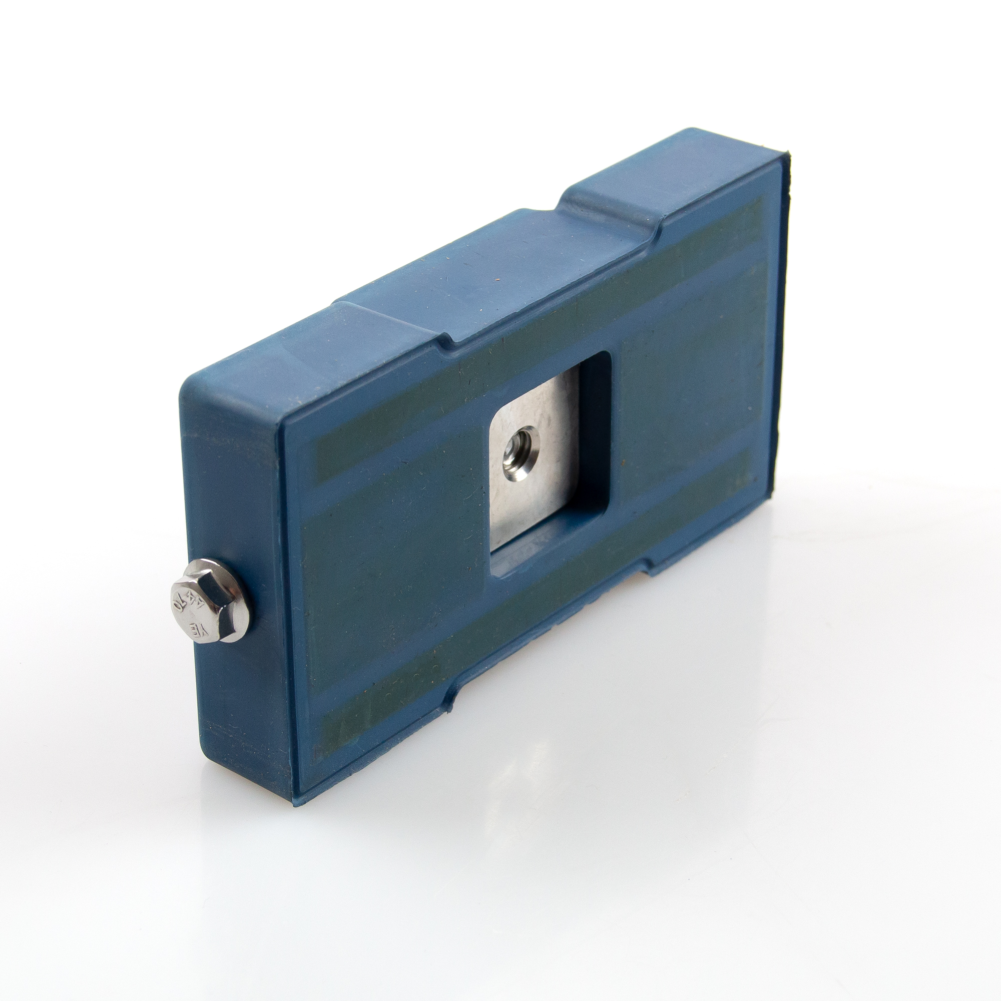 Gummiertes Magnetsystem 125x68x28mm mit 3x Innengewinde