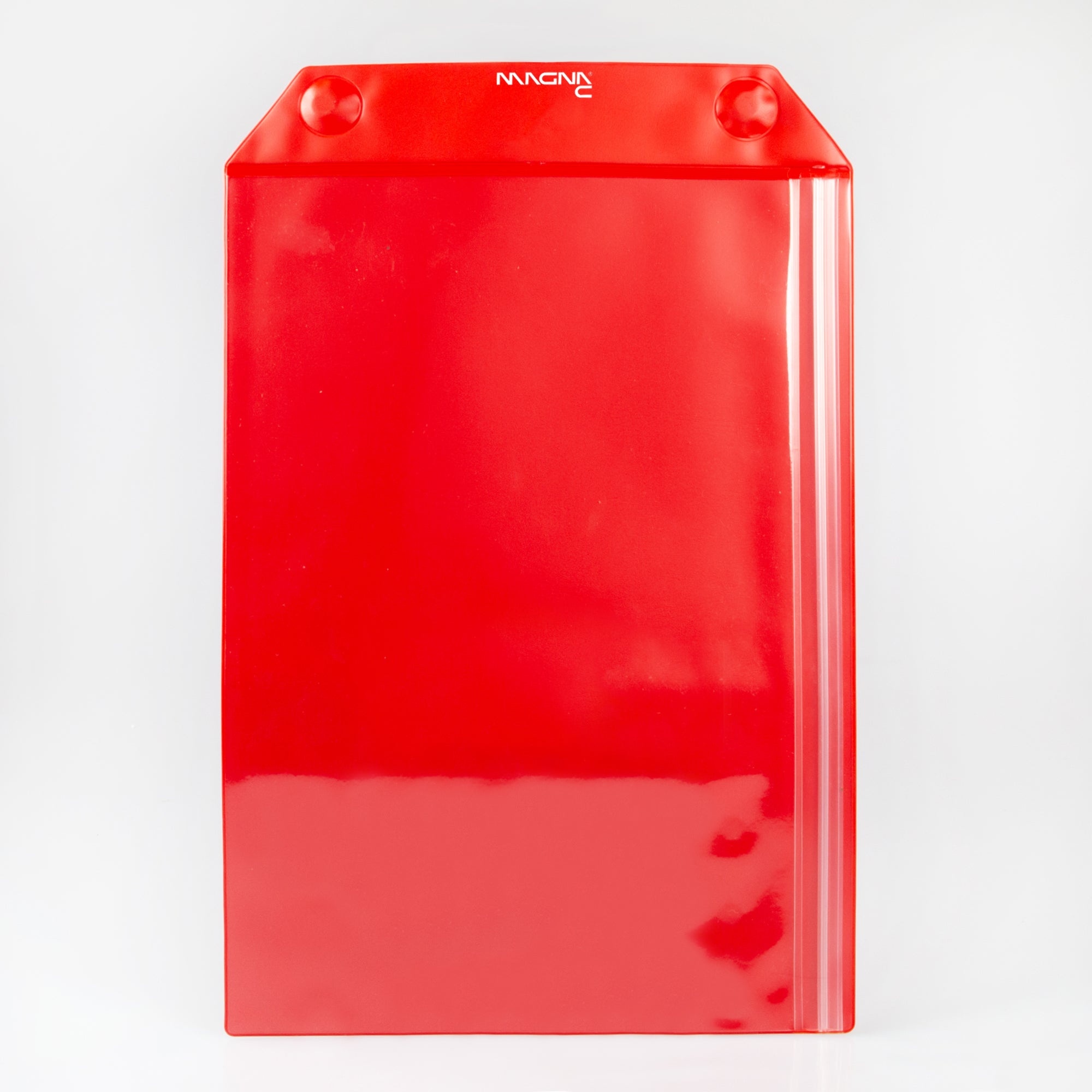 Magnettasche rot 220x300mm mit Druckverschluß für DIN A4