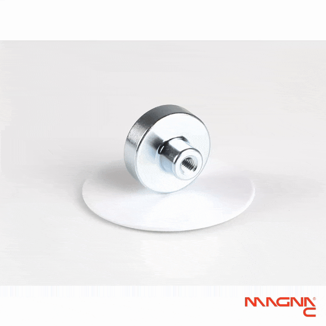 Neodym Topfmagnet Ø20x13mm mit Gewindebuchse 360 Grad Darstellung