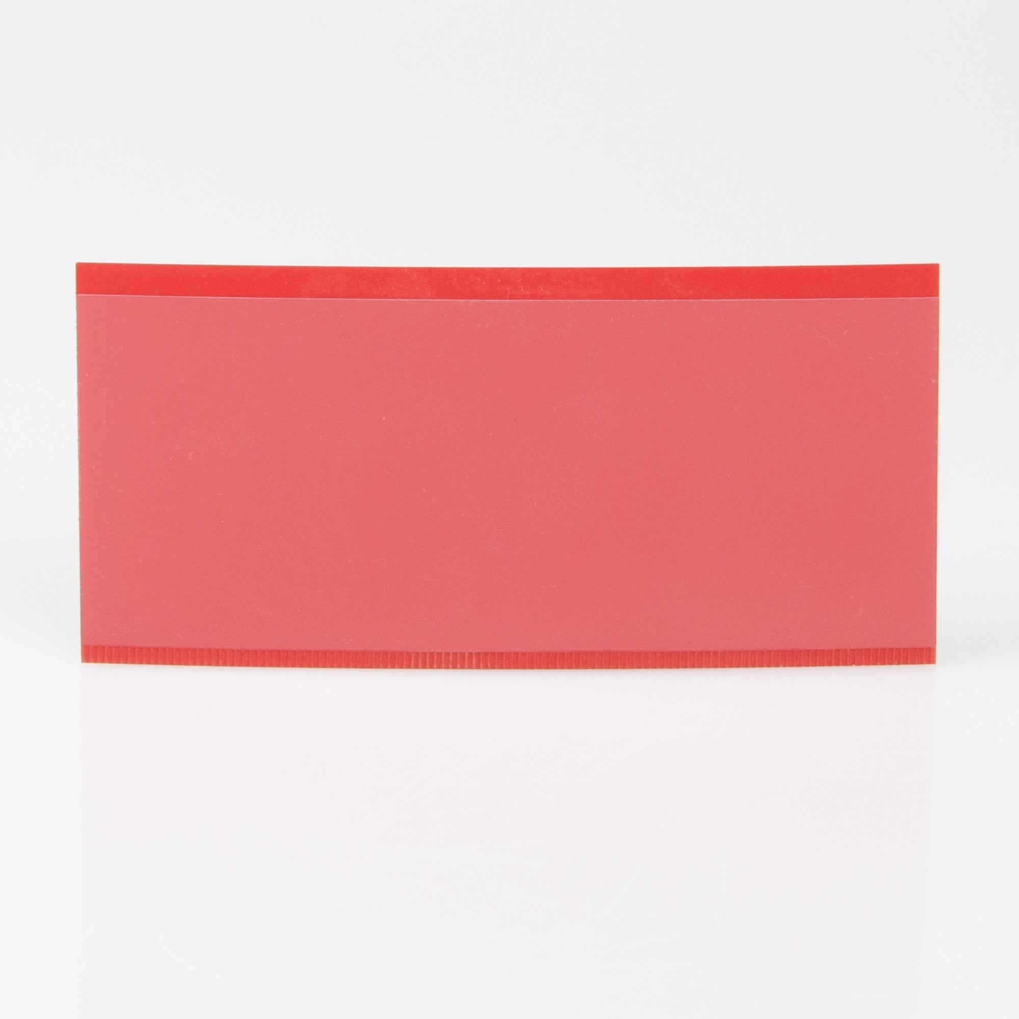 Klarsichtmagnetschild rot 125x50mm