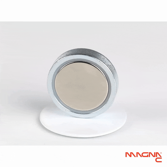 Neodym Topfmagnet Ø32x15,5mm mit Gewindebuchse 360 Grad Darstellung