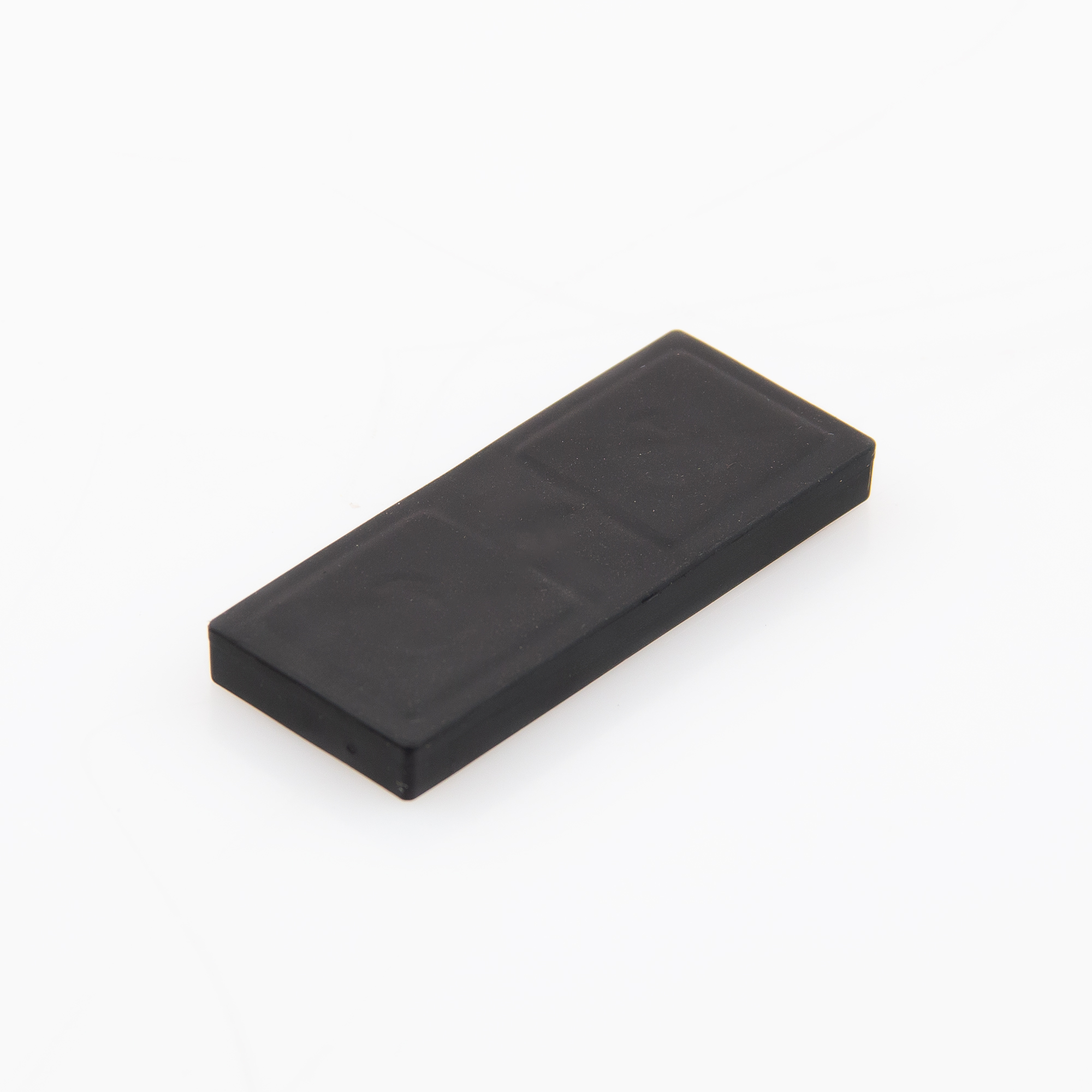 Gummiertes Magnetsystem 55x22,5x6mm mit Innengewinde 2xM4, Farbe: schwarz