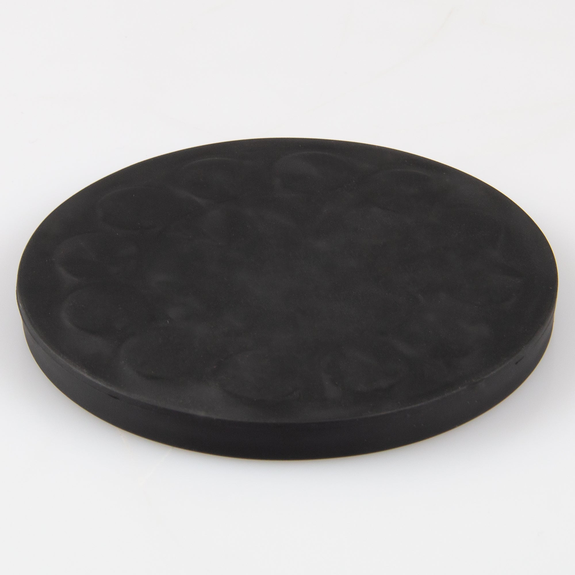Gummiertes schwarzes Magnetsystem Ø88x8,5mm mit Innengewinde M6 Haftfläche