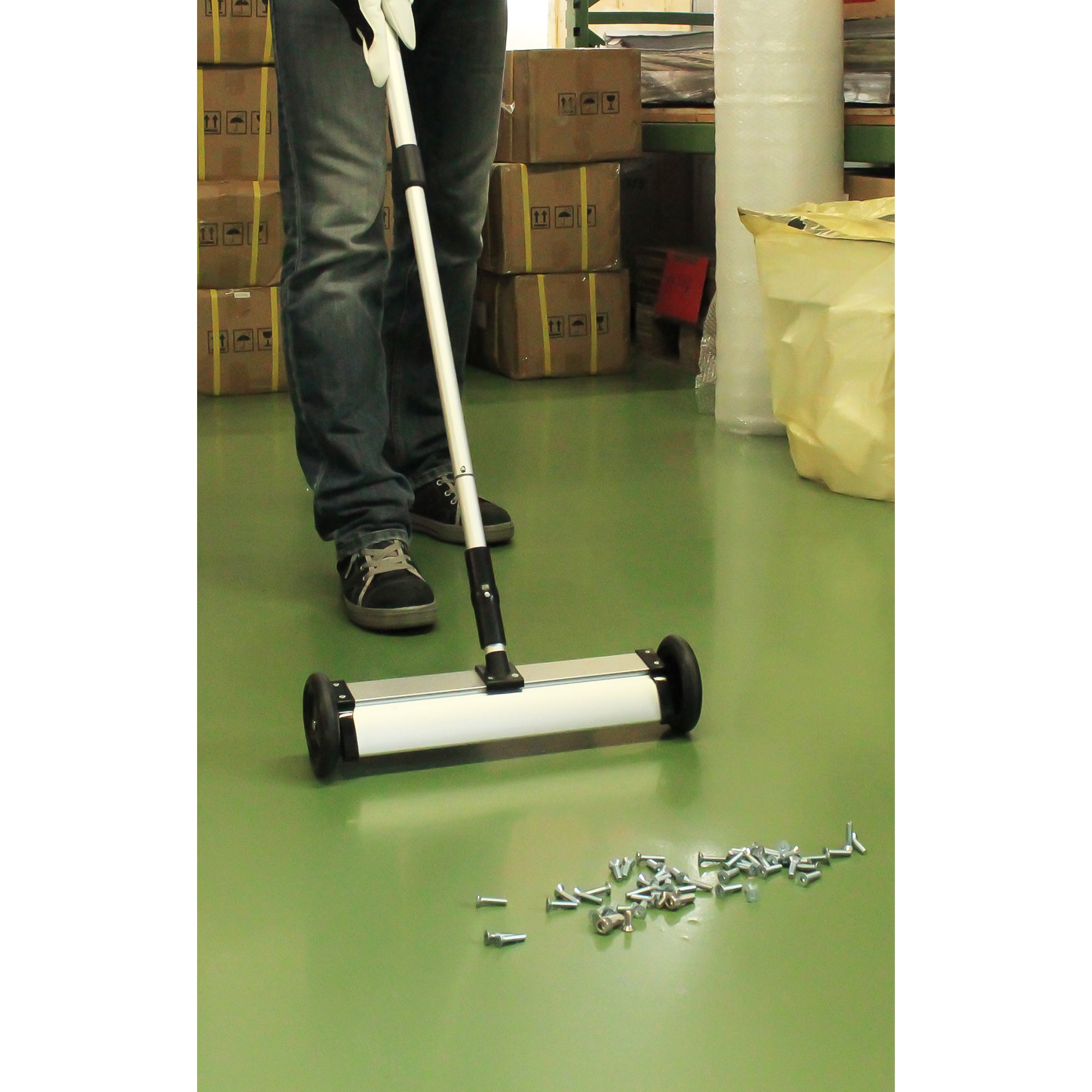 Hand-Magnetbesen Anwendung