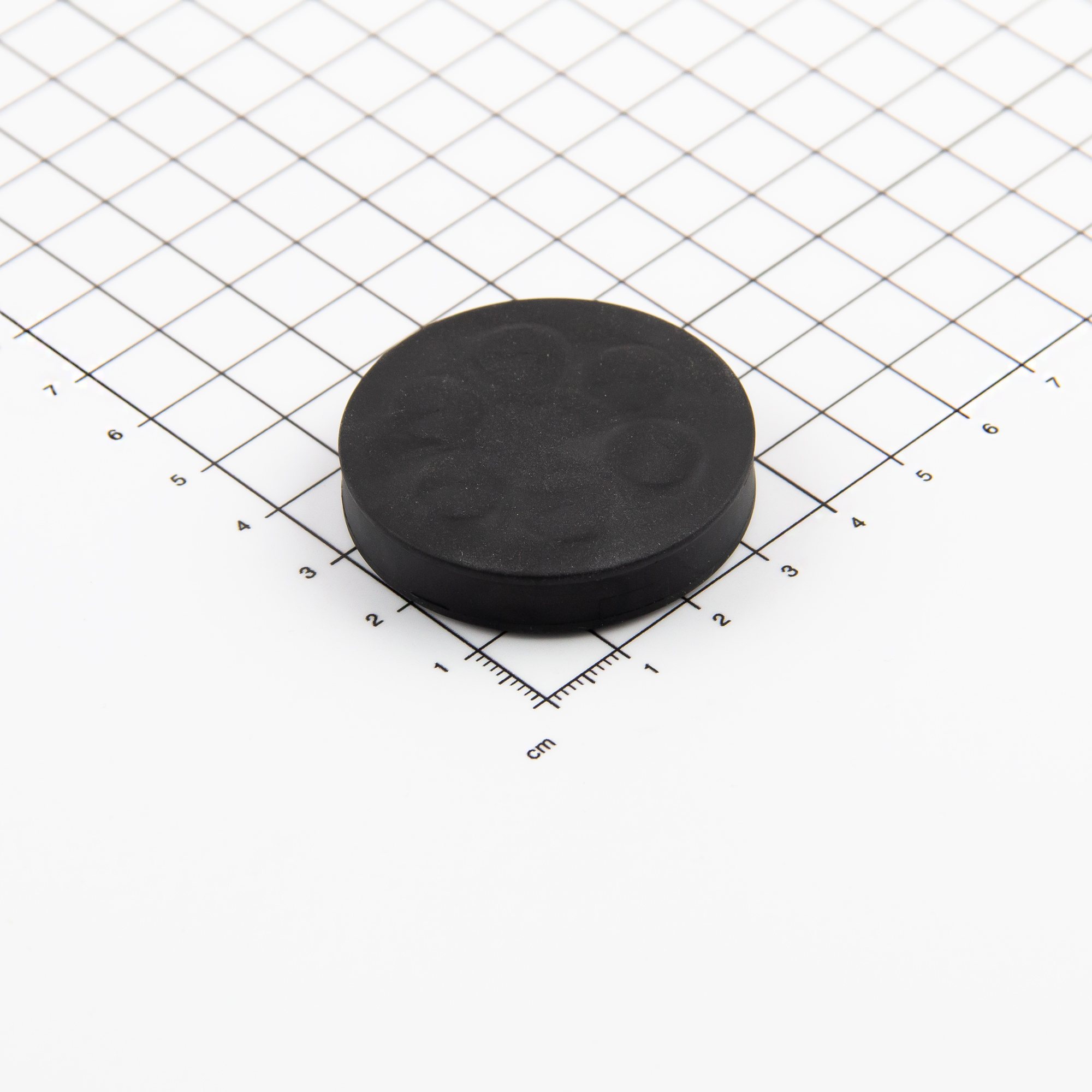Gummiertes Magnetsystem Ø43x9mm, beidseitig magnetisch