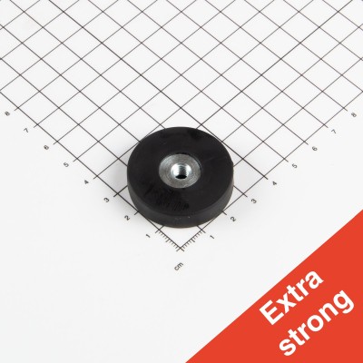Gummiertes Magnetsystem Ø36x8,5mm mit Innengewinde | 38223